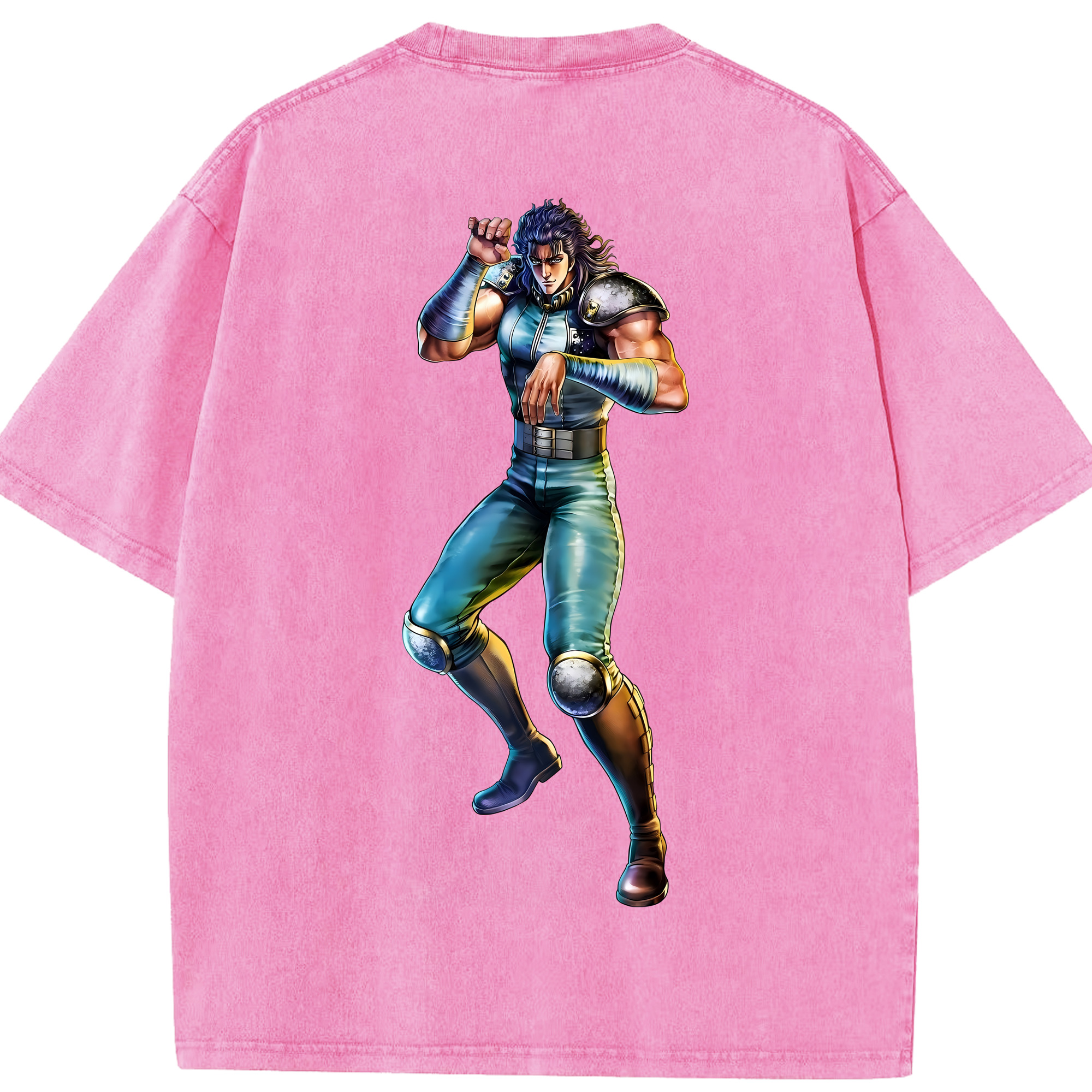 （画像用） 北斗の拳 Fist of the North Star 綿100% ヴィンテージ風 半袖Tシャツ（背面プリント）